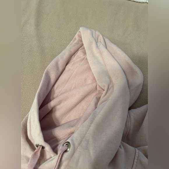 Gap Oversized, Distressed Light Pink Pullover Hoodie with Pocket, Hoodie/Sweater - Picture 4 of 8